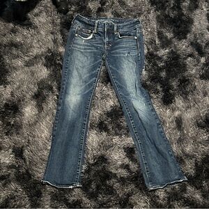 American Eagle Outfitters Dark Blue Straight Leg Jeans